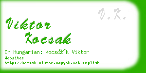 viktor kocsak business card